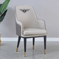 MFURN Bentley Design Dining Chair with Synthetic Leather and Metalic Legs Grey Only