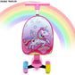 Kids Cartoon Theme Roller Luggage Scooter School Bag with Wheels