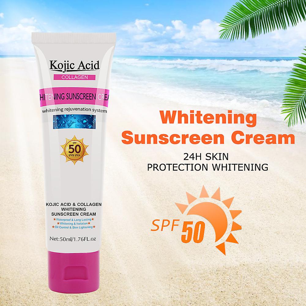 Kojic Acid Sunscreen Spf 50 Whitening Sun Cream Facial Body Skin Protective Cream Anti-aging Oil-control Moisturizing Face Body Care