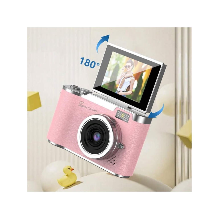 MTech 8X Zoom Digital Camera for Vlogging, 1080P HD, 2.4" IPS Screen, Rechargeable with Card Reader & OTG, Photo/Video/Webcam, Ideal Gift for Teens Beginners