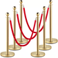 MFURN Event Barriers Stanchion Rope Set - Gold