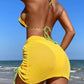 Ladies 3Pcs/Set Women Swimsuit Set Bra Panties Skirt Set Soft Slim Fit High Waist Quick Dry Bathing Suit Various Colours