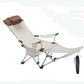 Outdoor Folding Lounge Chair Portable Lunch Break Backrest Leisure Chair Camping Camping Beach Chair Fishing Chair (Color : Grey) (Beige)