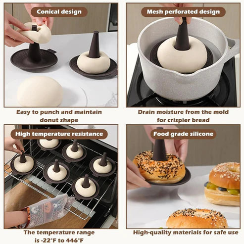 Silicone Bagels Moulds 6 pcs
