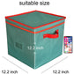 MHome Green Christmas Ornament Storage Box – Foldable with Label Window & Reinforced Panels