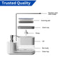 MHome 3-in-1 Soap Dispenser Set – Kitchen & Bathroom Detergent Pump with Cloth Holder