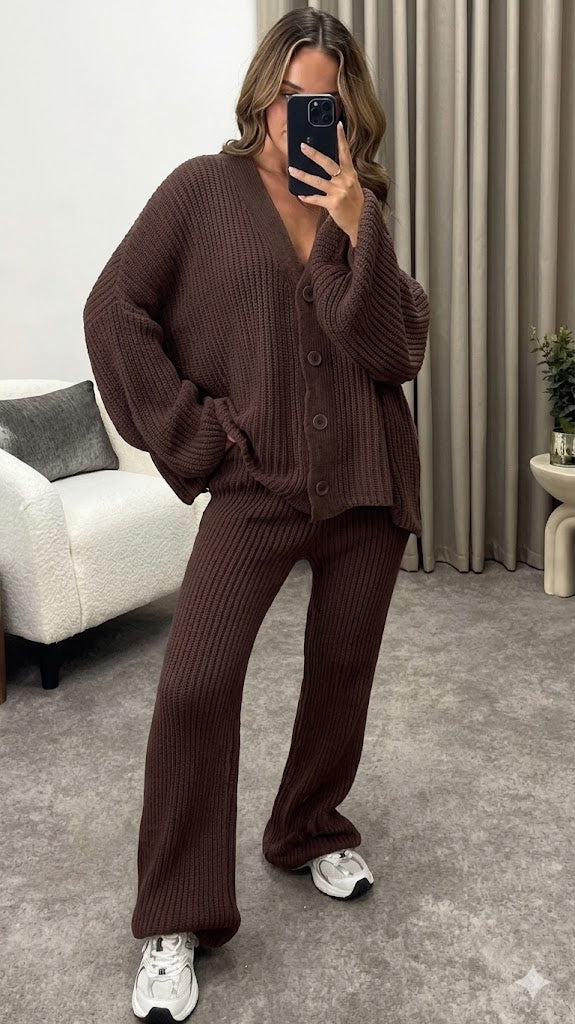 Ladies Cozy Knit Two-Piece Set