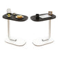 MFurn C-Shaped Side Table 2-Pack – Modern Narrow Sofa & Bed Coffee Tables with Metal Frame