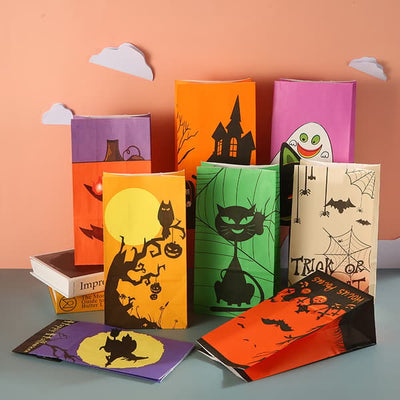 Halloween Trick or Treat Bags: 12 Pcs Paper Candy Bags for Kids' Party Favors
