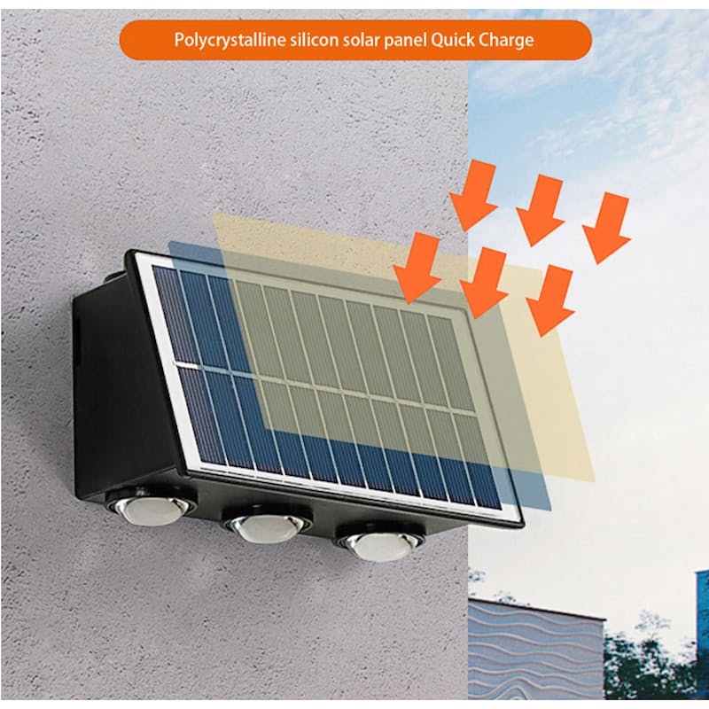 Solar Lights Outdoor Up Down Led Wall Lamp Garden Decoration Outdoor Sunlight Waterproof Outdoor Solar Light Porch Fence Lights