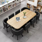 Brown Table / Black Chairs