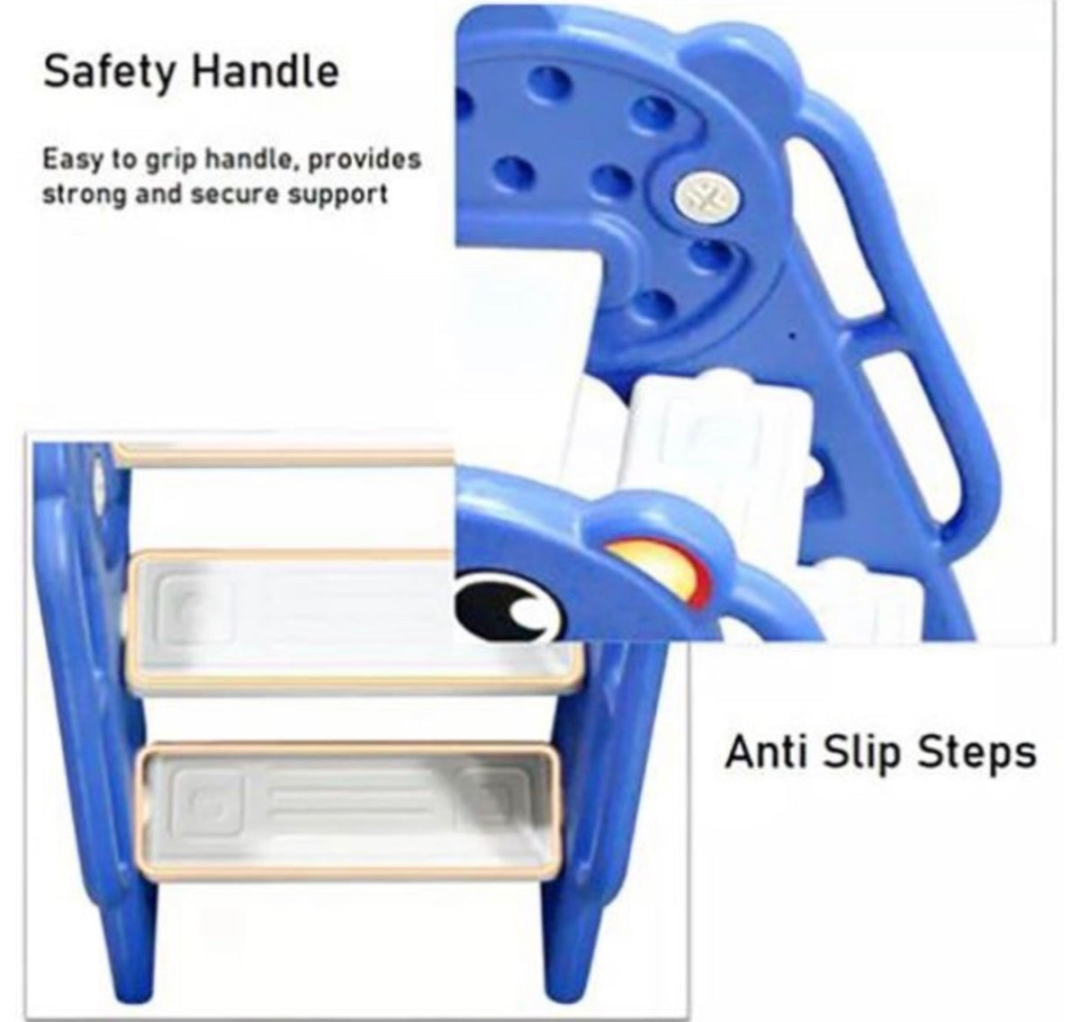 Home 2-in-1 Kids Indoor &amp; Outdoor Playground Slide With Basketball Hoop-Various Colours