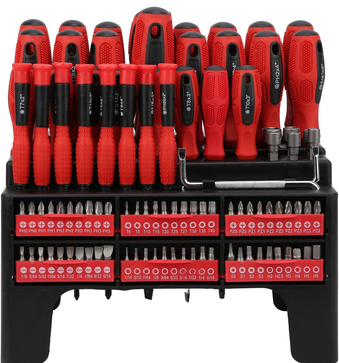 Screwdriver Bits Set Multifunctional Accurate Repair Magnetized Drill Bit And Shaft For Easy Maintenance Socket Bit Hand Tools,screwdriver set - 100pc