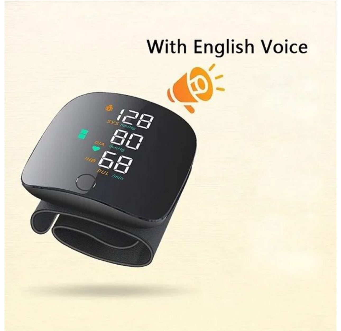 MTech Wrist Blood Pressure Monitor – Portable, Rechargeable & Voice Assisted