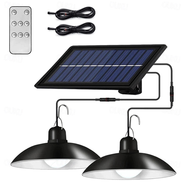 Solar LED Pendant Lamp Set 2pc