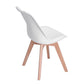 MFurn 4PCS Mid Century Dining Chairs Modern Armless White Wood Legs