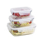 MHome 3pc Rectangular Heat Resistant Storage Container Set