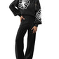 Ladies Floral Embroidery Knitted Loungewear 2pc - Various Colours