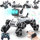 Remote Control Robot Dog Toy with Gesture Control, Lights & Music (8WD)