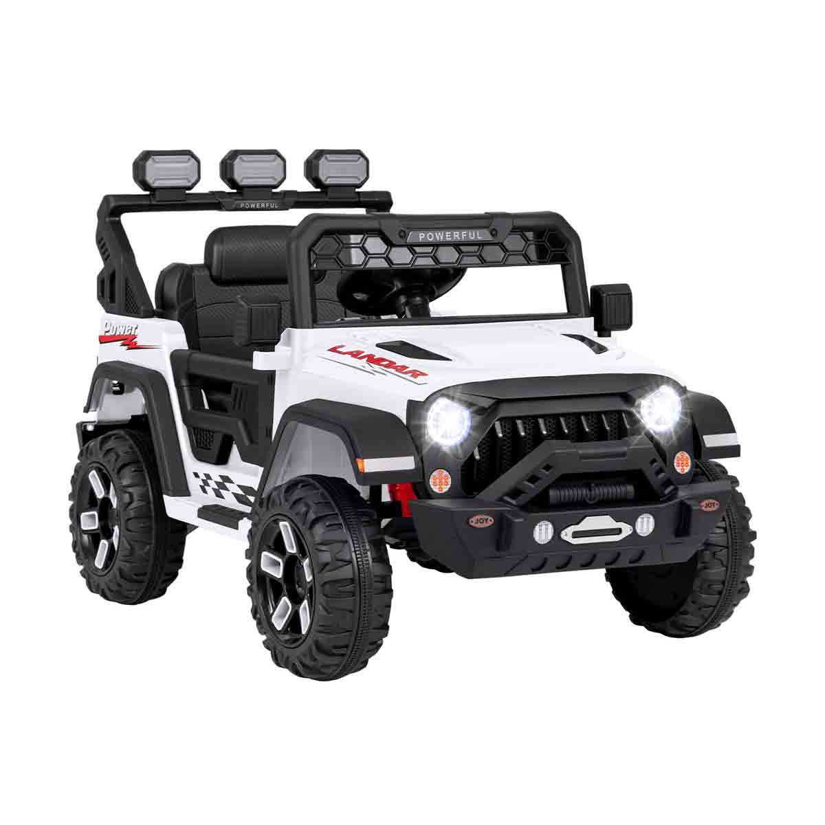 MTech 12V Kids Ride on Jeep with Remote Control and Wireless Connection-White