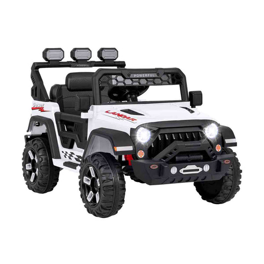 MTech 12V Kids Ride on Jeep with Remote Control and Wireless Connection-White