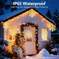 RGB USB LED Snowflake Curtain String Lights with Remote, 4m x 0.6m
