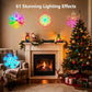 RGB USB LED Snowflake Curtain String Lights with Remote, 4m x 0.6m