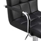 MFURN Adjustable Bar Stool PU Leather Swivel 62–83cm Black