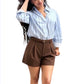 Ladies High Waist Fit Shorts-Various Colours