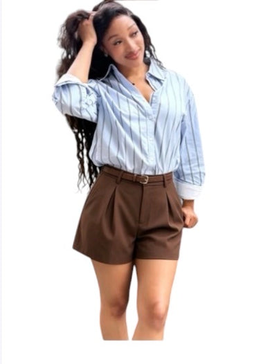 Ladies High Waist Fit Shorts-Various Colours