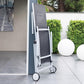 MFurn Comfort Wheeled Adjustable Garden Chaise Lounger With Aluminium Frame