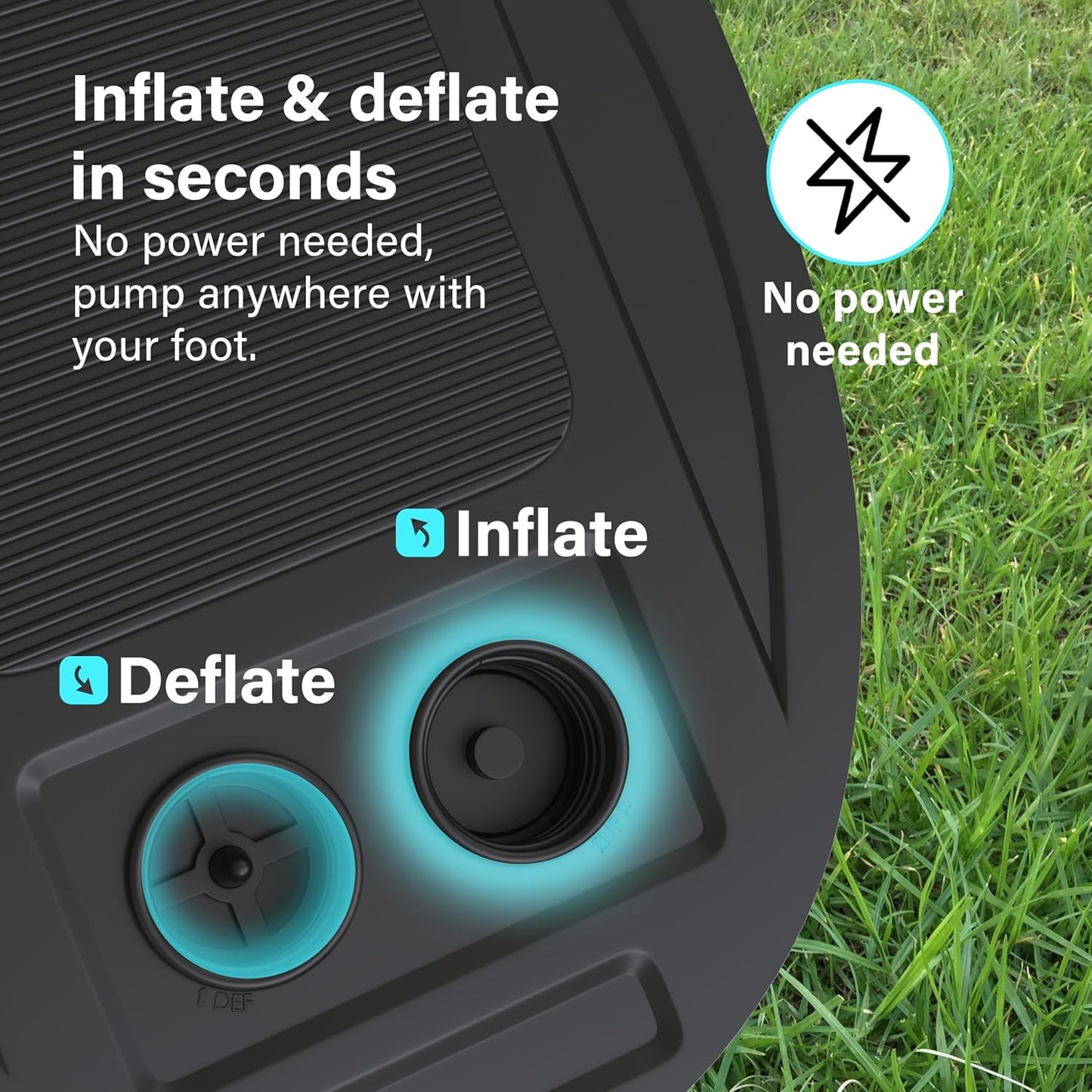 7L Foot Pump – Manual Inflatable Air Pump for Mattresses, Pool Toys & Kayaks