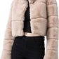 Ladies Faux Fur Cropped Jacket-Various Colours