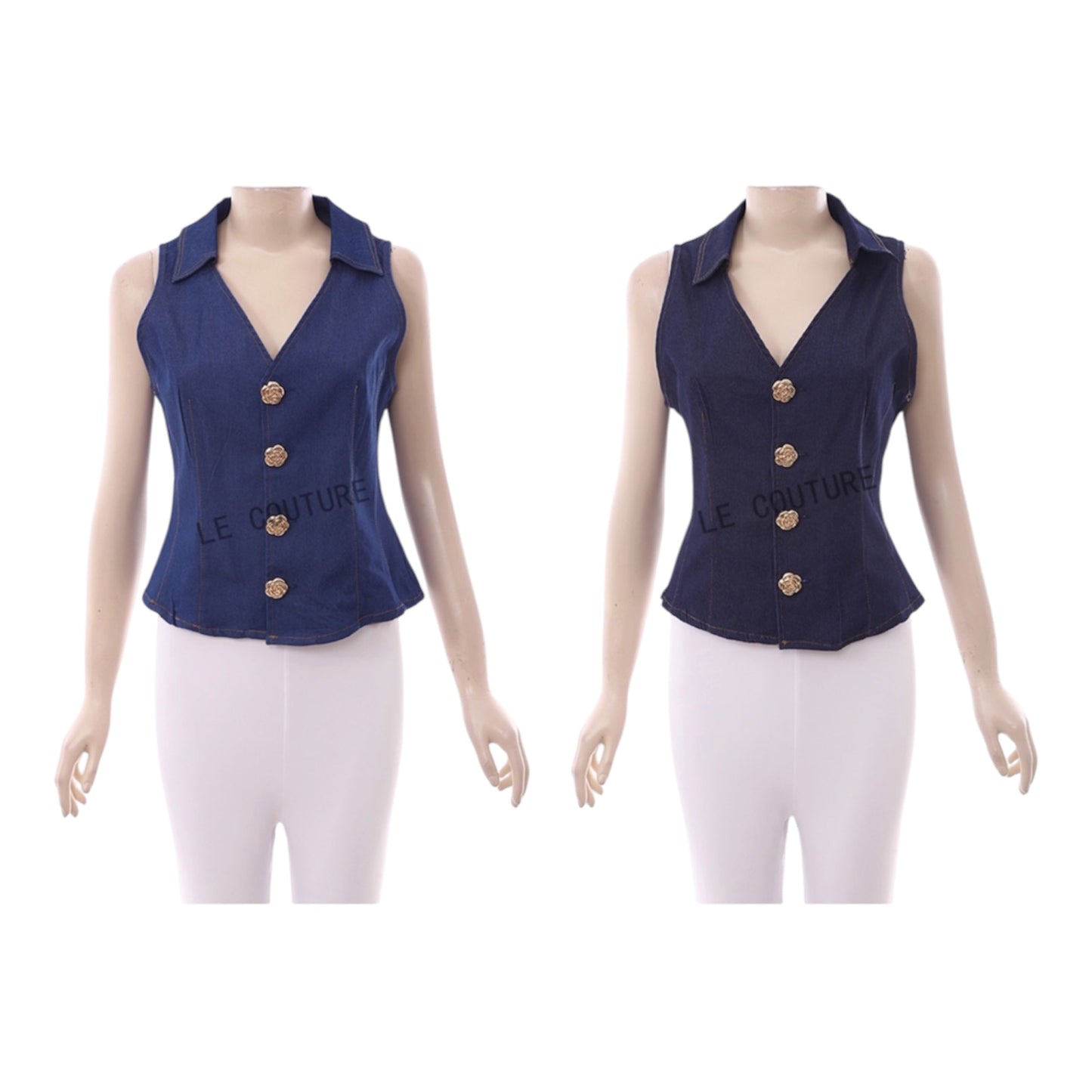 Ladies Denim Vintage Vest-Various Colours