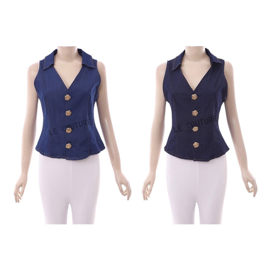 Ladies Denim Vintage Vest-Various Colours