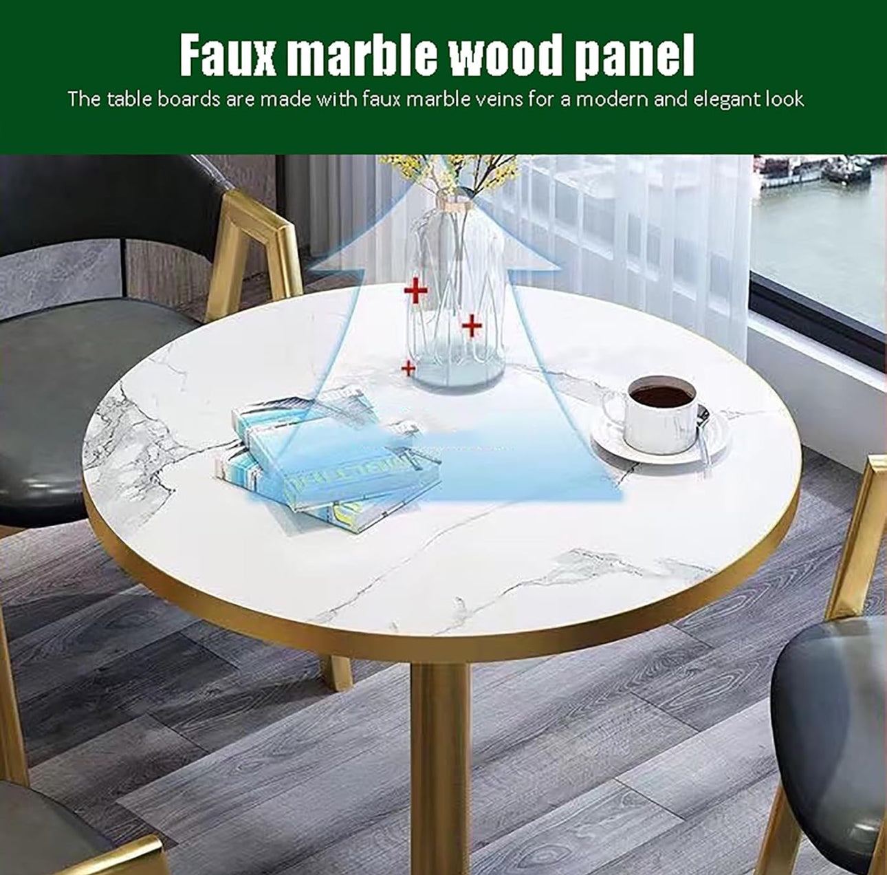 MFurn Modern Round Dining Table Chair Set 3pc – Megamall Online