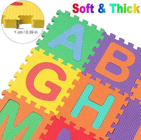 Alphabet Puzzles Foam Mat A to Z Letters for Kids