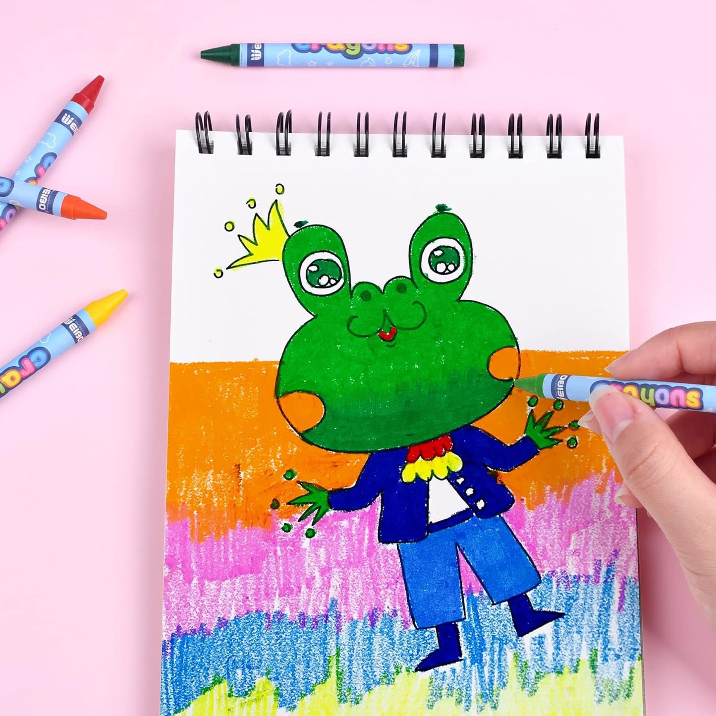 24-Piece Wax Colour Crayons Set – Non-Toxic, Vibrant Colours