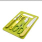 Prolific Chopping Board with 5pc Knife Set Green Only
