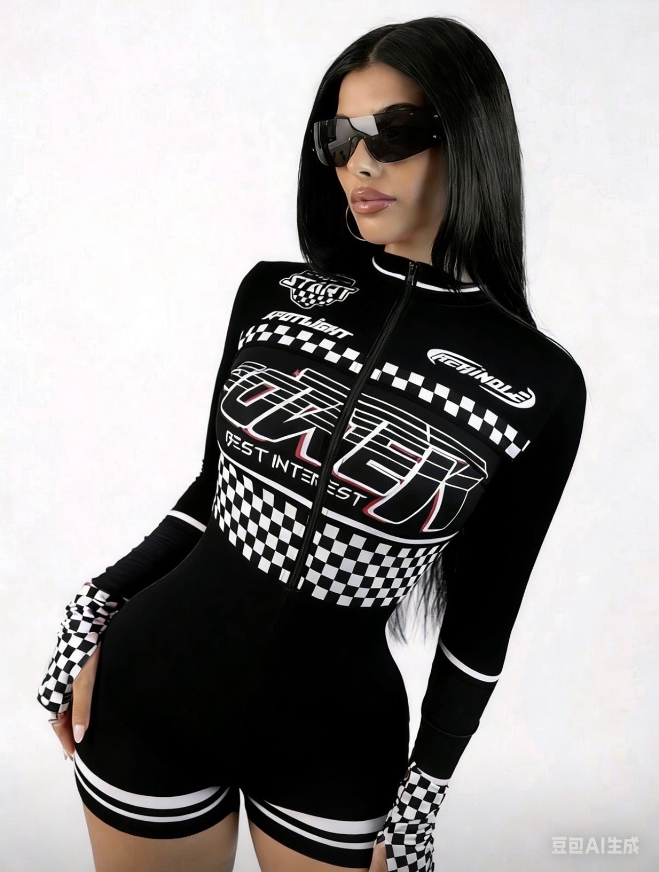 Ladies Sexy Speed Racer Style Bodysuit-Various Colours