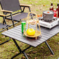 MFurn Black Outdoor Folding Table – Portable Aluminium Camping Table