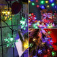 Solar Snowflake String Lights, 5m with 20 LEDs, Multicolour Outdoor Decoration