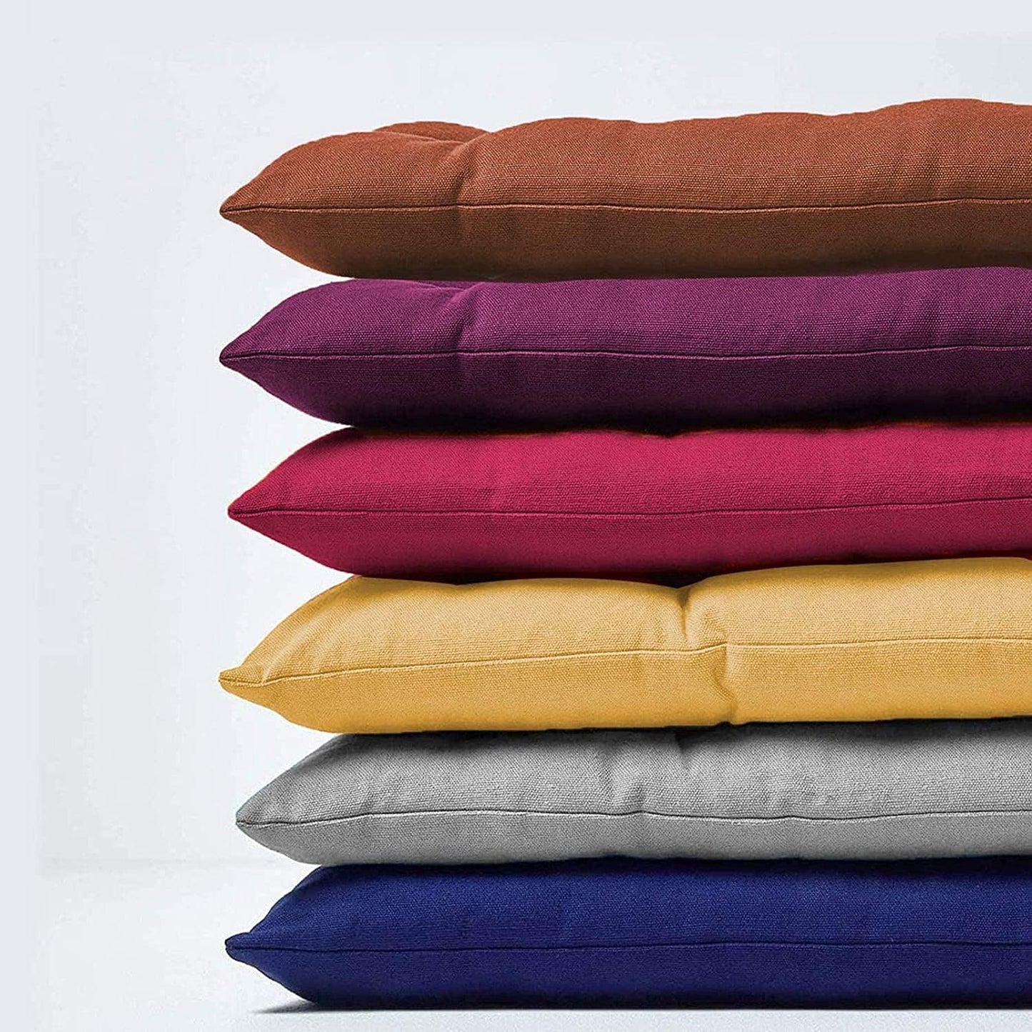 MHome Tufted Seat Cushion with Ties – Soft Chair/Bench Pad (Multiple Colours)