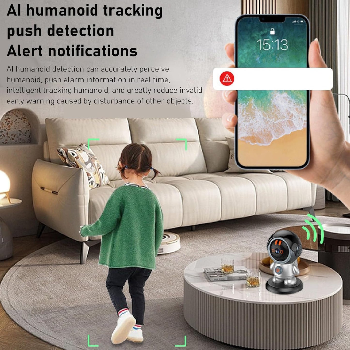 MTech 1080P Indoor Smart Robot Camera | Wi-Fi Home Security, Baby & Pet Monitor