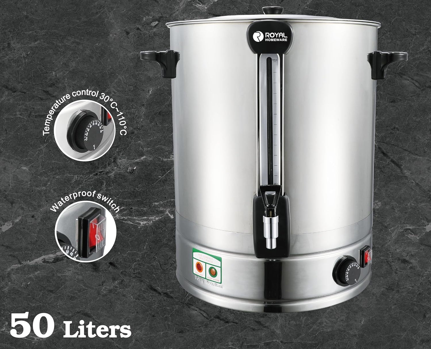 Royal Homeware Electric Urn 50L