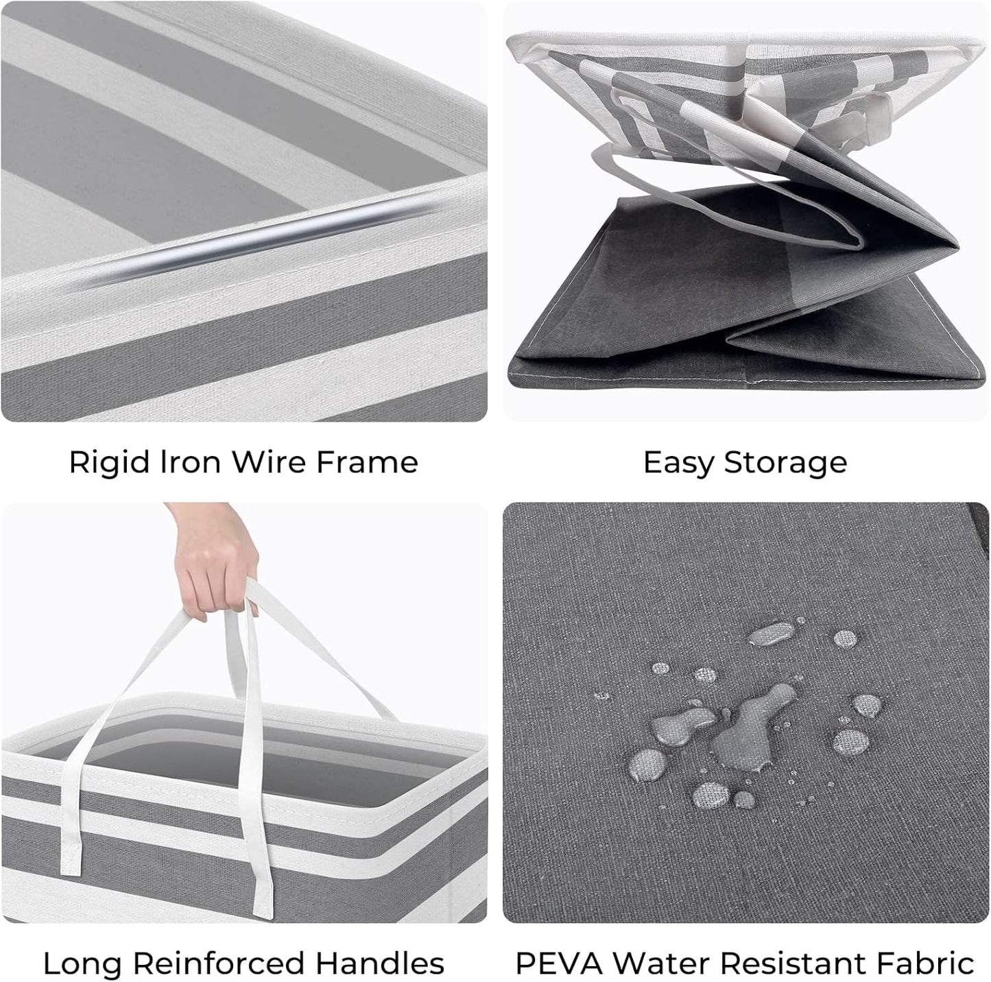 MHome Gradient Laundry Basket – Large Foldable Storage Basket for Clothes, Toys & Blankets