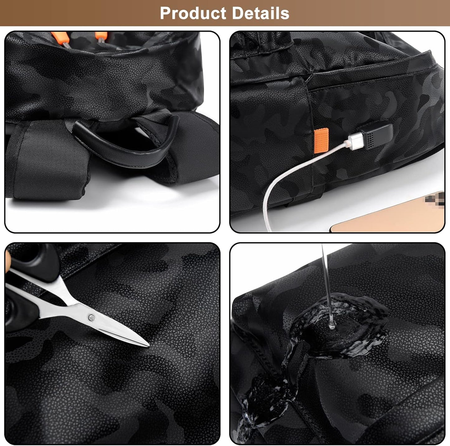 MTech Lightweight Laptop Backpack – Oxford Cloth Travel Daypack with USB Port