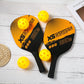 Pickle Ball Set, 2 Wooden Paddle Rackets with 4 Balls