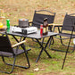 MFurn Black Outdoor Folding Table – Portable Aluminium Camping Table