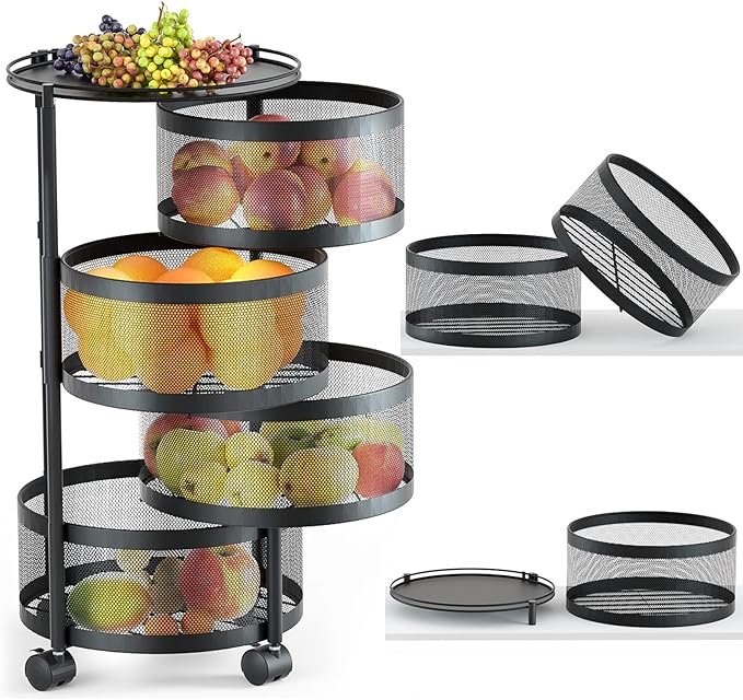 MHome Desire 4-Tier Carbon Steel Storage Rack